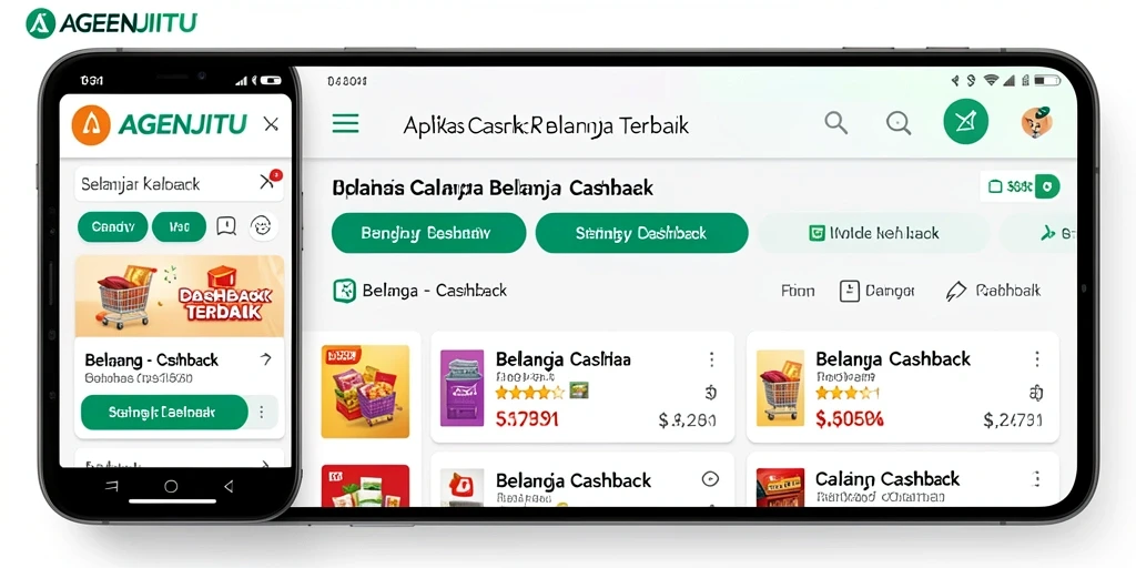 Tampilan antarmuka AGENJITU yang mudah digunakan dan berfungsi untuk cashback.