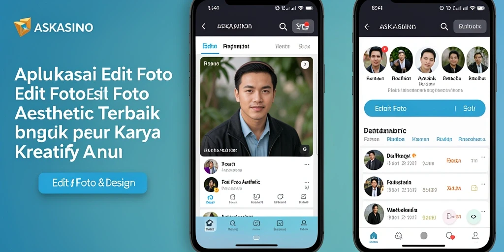Tampilan antarmuka ASKASINO yang intuitif untuk edit foto aesthetic.