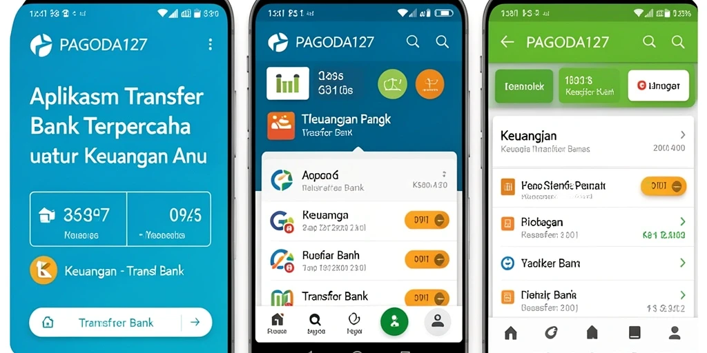 Antarmuka intuitif aplikasi PAGODA127 untuk Transfer Bank