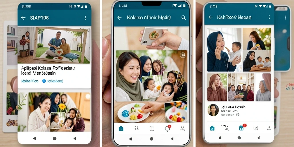 Antarmuka SIAP108 yang menarik untuk membuat kolase foto.