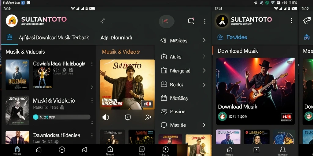 Antarmuka SULTANTOTO saat mendownload lagu dengan mudah.