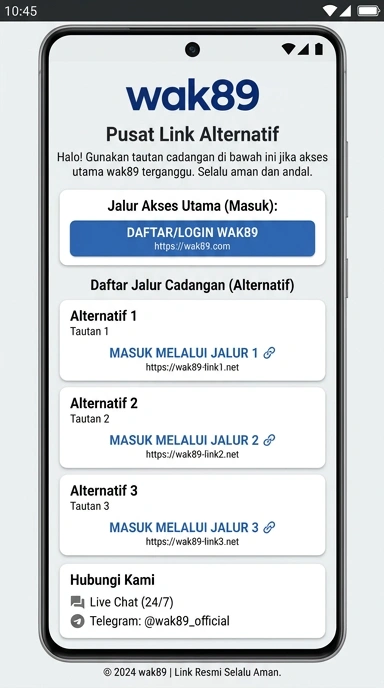 Tampilan link alternatif wak89