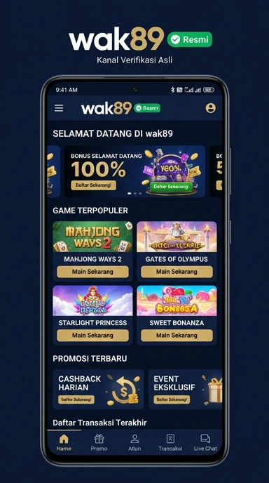 Tampilan kanal resmi wak89